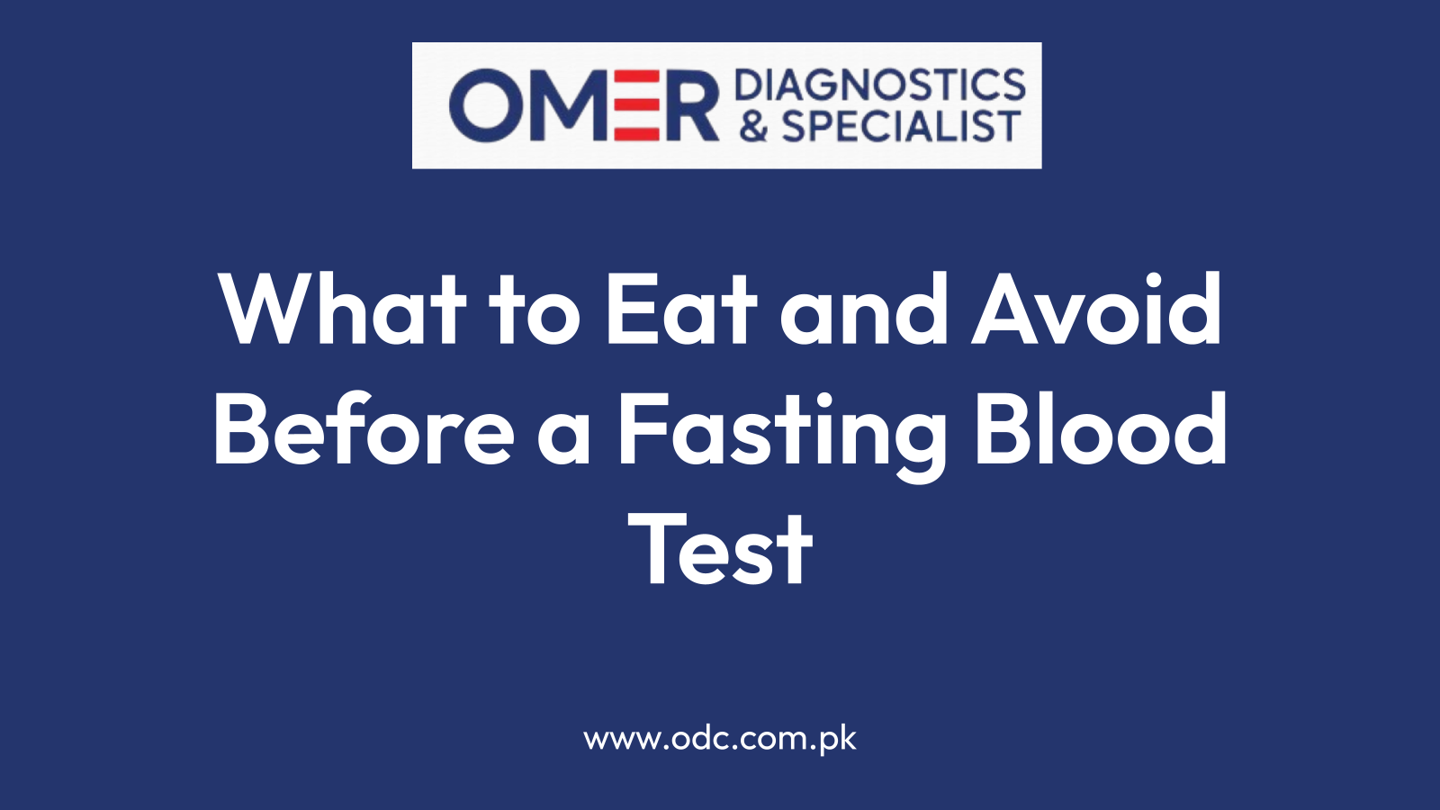 What to Eat and Avoid Before a Fasting Blood Test